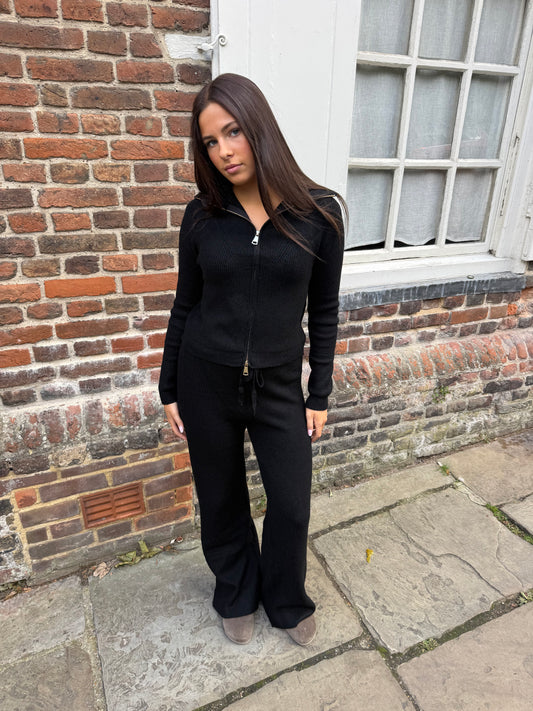 Cassie Knitted Zip Up Lounge Set