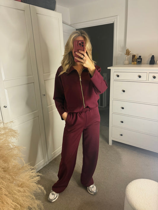 Gold Zip Bomber Jacket Set (3 Colours)